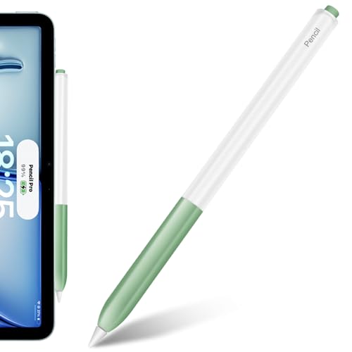 PAPERFEEL Hülle für Apple Pencil 2. Generation und Apple Pencil Pro, Case für Apple Pencil Silikon Hülle - Magnetische Adsorption/Wireless Charge/Double Tap Function/Ergonomisches Design Grün von PAPERFEEL