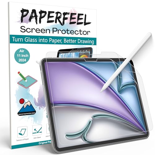 PAPERFEEL [2 Stück] Folie für iPad Air 11 Zoll 2024 M2 Modell Schutzfolie, Matt Papier Displayschutzfolie zum Schreiben Zeichnen - Blendfreiem, Anti Fingerabdruck, Anti-Kratzer, Einfache Installation von PAPERFEEL