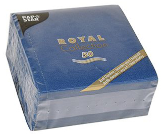 PAPSTAR Cocktail-Servietten , ROYAL Collection, , dunkelblau von PAPSTAR