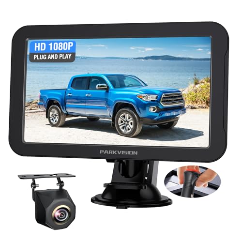 PARKVISION Rückfahrkamera Auto mit Nachtsicht, Rückansicht System mit 7" LCD Auto Monitor, Rückfahrkameras Kabel 12V-24V für Wohnmobil,LKW,PKW,SUV,Lieferwagen,Pickups von PARKVISION