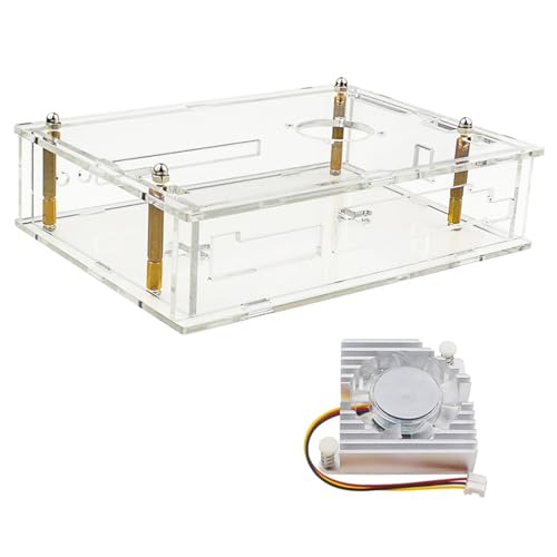 PASHFSA Acryl Gehäuseschale Schutzbox Banana PiR4 Lüfter Integriertem 3D von PASHFSA