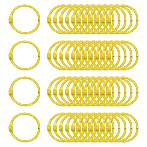 PATIKIL 48 Stück Loose Leaf Binder Ringe, 1,2 Zoll Metall Offene Kartenringe Schwere Buchringe für Schlüssel Index Karten Papier Ringe Büro, Gelb PATIKIL 48 Stück Loose Leaf Binder Ringe, 1,2 Zoll Metall Offene Kartenringe Schwere Buchringe für Schlüssel Index Karten Papier Ringe Büro, Gelb von PATIKIL