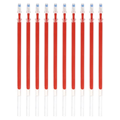 PATIKIL 50 Stücke 0.5mm Feiner Stift 130mm Gel Tintenstift ersetzen Nachfüllung Schwarz Tinten Kugelschreiber Nachfüllung für Bürobedarf Rot von PATIKIL