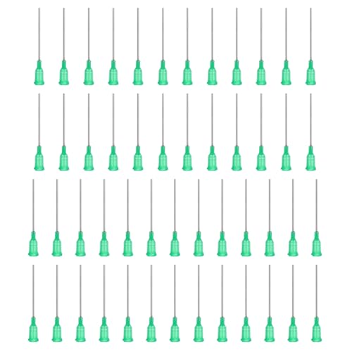 PATIKIL Stumpfe Spitze Dosierkanülen mit gebogener stumpfer Nadel, 50 Stück 2 Zoll 18G Industrielle Flüssigkeitsdosierkanüle zum Nachfüllen von Flüssigtinte Klebstoff, Grün von PATIKIL