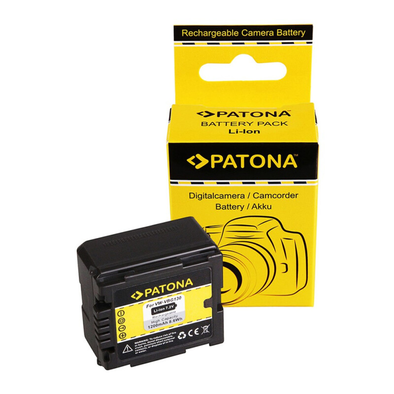 Akku kompatibel Panasonic VW-VBG130 HDC HDCDX1 HDC-DX1 HDCDX1EGS HDC-DX1EG-S von PATONA