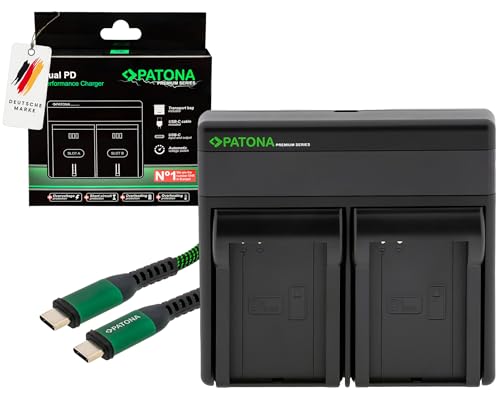 PATONA Premium Dual PD Ladegerät für CT-3650 CT3650 Akkus, USB-C Powerbankfunktion, LCD-Display, schnelles Laden mit PD20W/45W - kompatibel mit Contour GPS, Scientific HD 1080P von PATONA