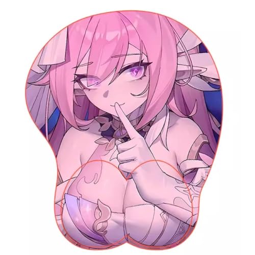 PAXLBF-Anime Elysia 3D Mauspad mit Handgelenkauflage Gaming Mauspads Rutschfestes Mauspad 3D Mauspads 3D Ergonomisches Mauspad-Mousepad 4228 von PAXLBF