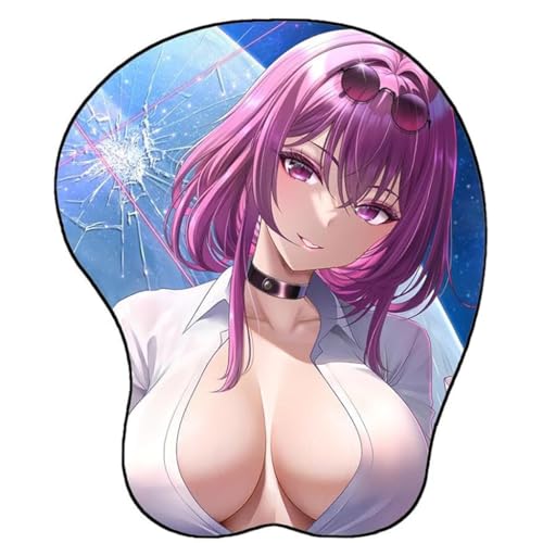 PAXLBF-Anime Honkai Star Rail Kafka 3D Mauspad mit Handgelenkauflage Gaming Mauspads Rutschfestes Mauspad 3D Mauspads 3D Ergonomisches Mauspad-Mousepad 6922 von PAXLBF