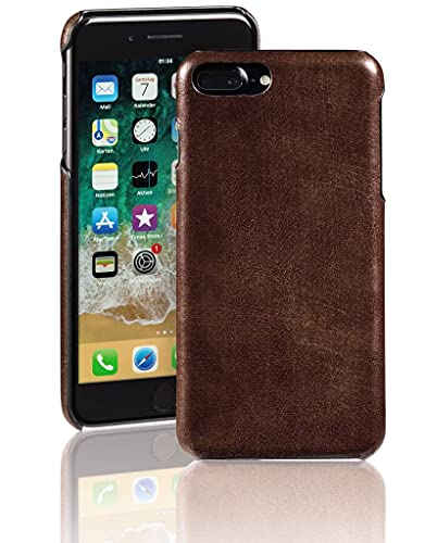 Ledercase Apple iPhone 7 Plus, 8 Plus ultra dünn I stylische und edle iPhone 7, 8 Plus Hülle, Case I hochwertige Schutzhülle aus echtem Leder I Lederhülle speziell für iPhone 7, 8 Plus I Handyhülle von PAZZiMO