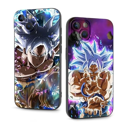 Handyhülle 2 Stück für Apple iPhone 15 Hülle 6.1'' Anime Manga JungeMuster Design Case All Inklusiv Linsen Schutzhülle Stoßfest TPU Silikon Weich Ultra Dünn Cover,02 von PBNDJVG