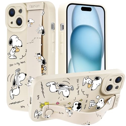 PBNDJVG Wristband Handyhülle für iPhone 14 Plus Hülle 6,7",Kawaii Cartoon Anime Characters Design Muster Case Armband TPU Silikon Stoßfeste Verstellbares Handgelenkband Cover,Funny von PBNDJVG