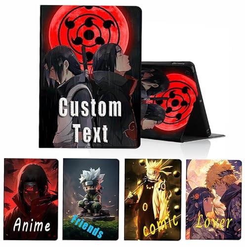 Personalisierte Tablet Hülle für Samsung Galaxy Tab A7 Lite T220/T225 8.7'' Hülle, Anime Uchiha Itachi Kakashi Sasuke Madara Minato Hinata Gaara Manga SchutzHülle Text Individuelle Custom Case von PBNDJVG