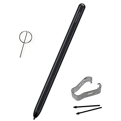 Galaxy Z Fold 4 S Pen Fold Edition, S Pen Z Fold 4, Slim 1,5 mm Pen Tip, 4.096 Druckstufen, Z Fold 3 Stylus Pen für Samsung Galaxy Z Fold 4 5G + Spitzen/Stylus+Auswerferstift,Schwarz von PCTC