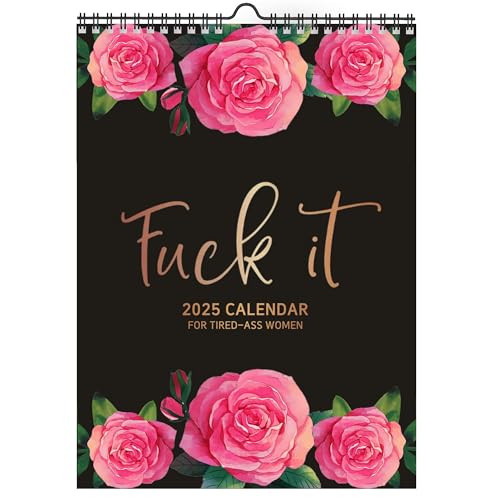 Kalender für müde Frauen | Tired Women Kalender | Fu-ck It Kalender, Aufhängen mit Leichtigkeit, Lustiges Partygeschenk Lustiges Home Office Wandkalender - Lustiger Monatskalender Gag Geschenk für von PCTC