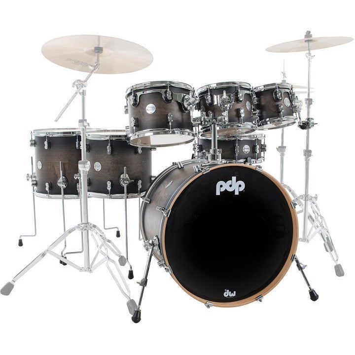 PDP Drums Concept Maple 7-Piece Satin Charcoal Burst 7-Piece Shell Set von PDP Drums