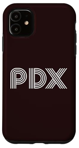 Hülle für iPhone 11 PDX von PDX Portland Oregon Retro Linear Designs