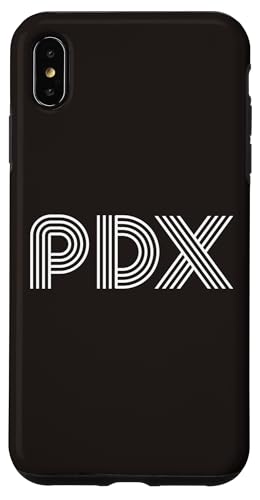 Hülle für iPhone XS Max PDX von PDX Portland Oregon Retro Linear Designs