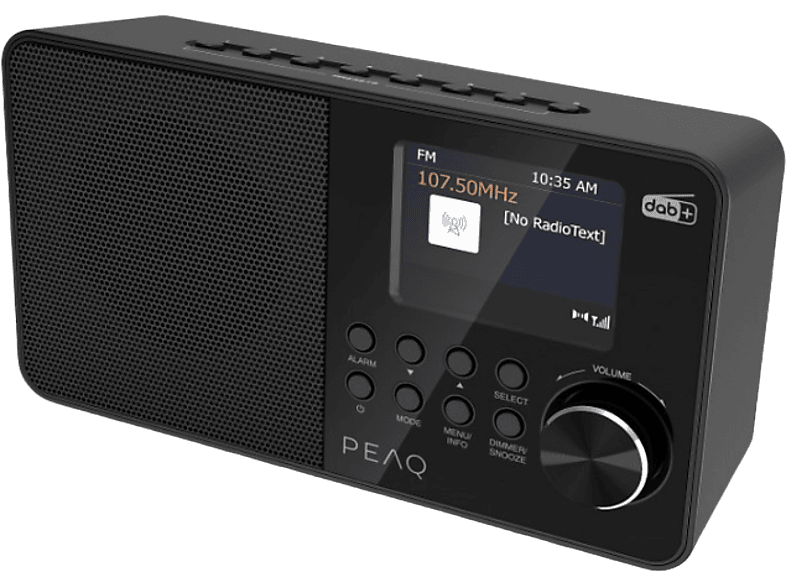 PEAQ PDR 55 DAB+ Radio mit Farbdisplay, DAB+/FM, DAB+, FM, Schwarz von PEAQ