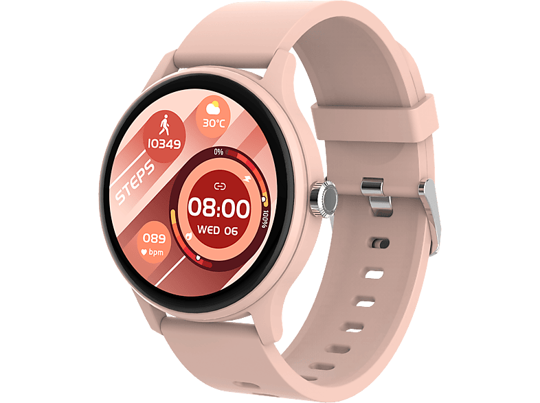 PEAQ PSW 100-PK Smartwatch Plastik, 135 - 230 mm, Pink von PEAQ