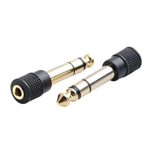 PEILINZE 6 35 Mm 1/4 Stecker Auf 3 5 Mm 1/8 Buchse Stereo Kopfhörer Adapterstecker Vergoldet Für Lautsprecher Kopfhörer Gitarre Digitalpiano von PEILINZE