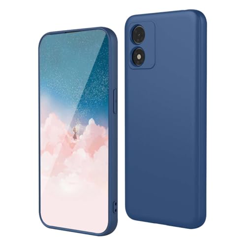 PEIYE Hülle für Motorola Moto E13, Stoßfeste Handyhülle aus Weichem Silikon, mit Faserfutter, Schutzhülle für Optimalen Schutz, Cover Case, (Blau) von PEIYE