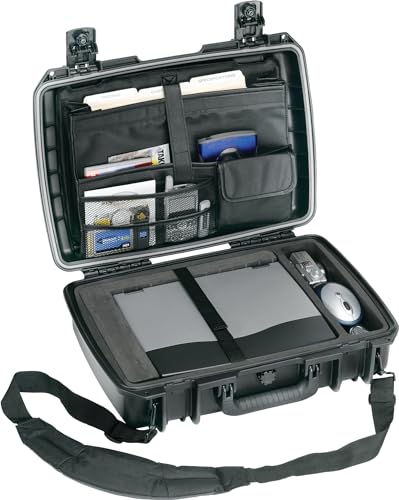 PELI Storm IM2370 Stoßfester Laptopkoffer mit Laptopfach und Deckeleinteiler, Wasser- und Staubdicht, 19L Volumen, Schwarz von PELI