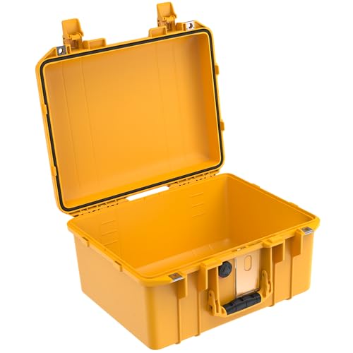 Peli 1507 Air Leichter Schutzkoffer für DSLR Kamera Kardanringe und Sensible Ausrüstung, Wasser- und Staubdicht, 24L Volumen, Ohne Schaumstoffeinlage, Farbe: Gelb von PELI