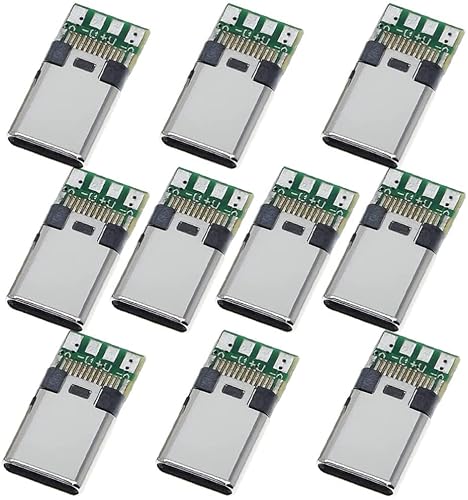 PENGLIN 10 STÜCKE USB 3.1 Typ C Stecker 24 Pins Stecker Adapter zum Löten von Draht und Kabel 24P PCB Board Support-Modul PENGLIN 10 STÜCKE USB 3.1 Typ C Stecker 24 Pins Stecker Adapter zum Löten von Draht und Kabel 24P PCB Board Support-Modul von PENGLIN