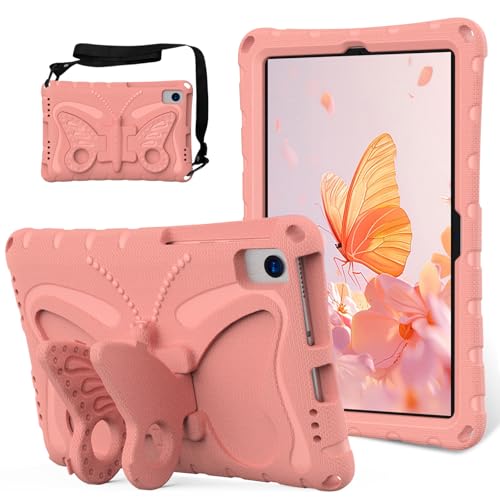 Tablet-Taschen-Hülle Hülle kompatibel mit Huawei Honor Pad V7 2021 11 Zoll, leichte, robuste, stoßfeste EVA-Schutzhülle mit Schultergurt Compatible with Kinder und Mädchen, niedliche Schmetterlings-Ki von PENGLIPING