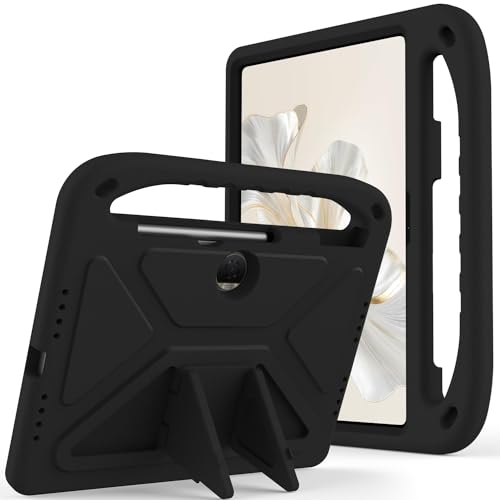 Tablet-Taschen-Hülle Kompatibel mit Honor Pad 9 Hülle 12,1 Zoll, Stoßdämpfend, Mit Griff, EVA, Halterung, Stabile Tablet Hülle Compatible with Kinder, Leicht Schutzhülle für Tablet-PC(Black) von PENGLIPING