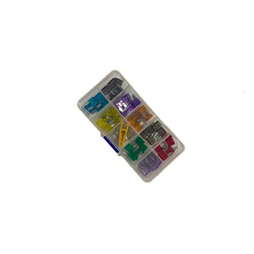 s 1 Box Kombination Auto, 50/100-teiliges Sortimentsset for Autos mit Autoklingentyp s 2/3/5/7,5/10/15/20/25/30/35A mit Box und Clip(50pcs Mini Fuse) von PEOTBDET