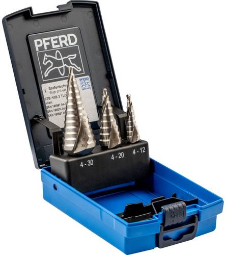 PFERD 25201046 HSS Stufenbohrer-Set 3teilig 4 - 12 mm, 4 - 20 mm, 4 - 30mm 1St. von PFERD