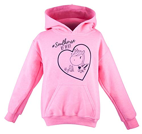 PFIFF 102460 Kinder-Pullover "Soulhorse", pink 104/116 von PFIFF