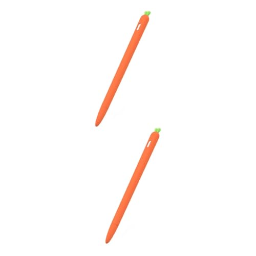 PHENOFICE 2St Schutzhülle aus Silikon Bleistift Cover der 1. Generation Sling Bleistifthalter Telefongriffe Karottenform handyhalterung Griff aus Silikon Silikonhülle für Eingabestift Orange von PHENOFICE