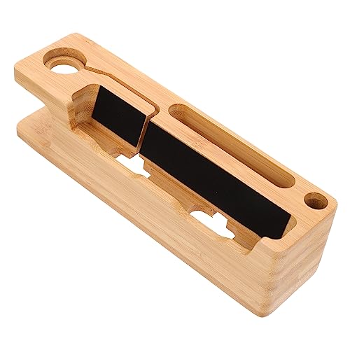 PHENOFICE Holz Dockingstation Für Smartphones 2 1 Telefonständer Und Uhrenhalter Praktischer Desktop Organizer Aus Hochwertigem Holz Stilvolles Design Ideal Für Büro Und Zuhause von PHENOFICE