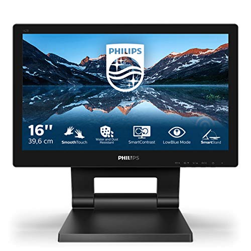 PHILIPS 162B9T - 16 Toll Touch Monitor, höhenverstellbar (1366x768, 60 Hz, VGA, DVI, HDMI, DisplayPort, USB Hub) schwarz von PHILIPS