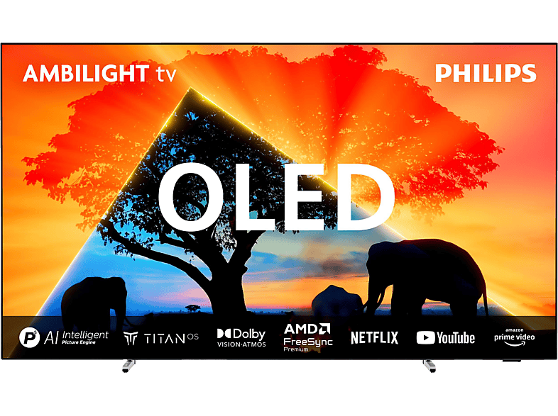 PHILIPS 77OLED759/12 4K OLED Ambilight TV (Flat, 77 Zoll / 194 cm, 4K, SMART TV, Ambilight) von PHILIPS