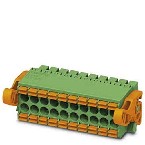 PHOENIX CONTACT DFMC 1,5/18-ST-3,5-LR Steckerteil, 8A Nennstrom, 160V Nennspannung, 3.5mm Rastermaß, 18 mit 36 Polzahl, Grün, 50 Stück von PHOENIX CONTACT