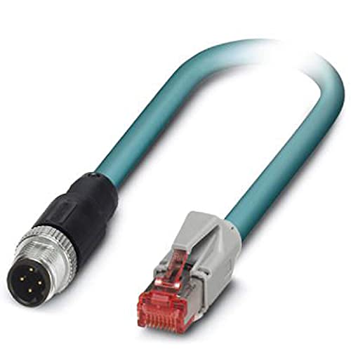 PHOENIX CONTACT VS-MSD-IP20-93E/10.0 Konfektioniertes Ethernet Kabel, CAT5e, Geschirmt, 2 Paarig, M12-Stecker auf RJ45-Stecker/IP20, Line, 10m Länge von PHOENIX CONTACT