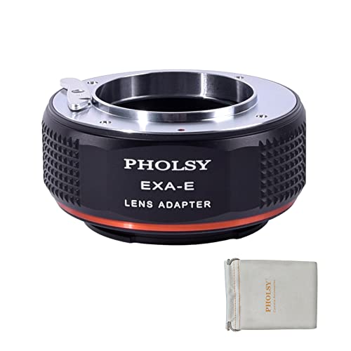 PHOLSY Adapter Objektivadapter Kompatibel mit Exakta Mount Objektiv (Nicht Topcon) auf Sony E Kameragehäuse a7 a6000 a6300 a6500 a5000 a5100 NEX 7/6/5, NEX 5N 3N, a9 ii, a7S iii ii, a7R v iv iii von PHOLSY