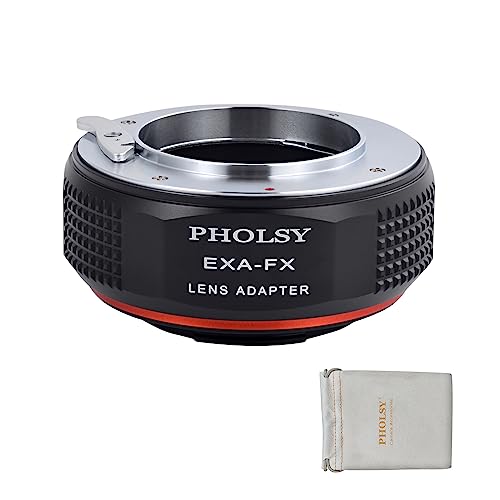 PHOLSY Objektivadapter Kompatibel mit Exakta (Nicht Topcon) Mount Objektiv und FX Mount Kameragehäuse Kompatibel mit Fujifilm X-H2S, X-Pro3, X-T5, X-T4, X-S20, X-S10, X-T30II, X-E4 usw. Exakta auf FX von PHOLSY