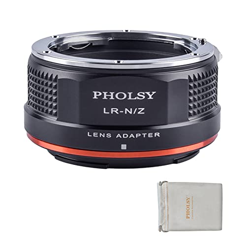 PHOLSY Objektivadapter Kompatibel mit Leica R Objektiv auf Nikon Z Mount Kameragehäuse Adapter Kompatibel mit Nikon Z fc, Z30, Z9, Z8, Z6 ii, Z7 ii, Z6, Z7, Z5, Z50, Leica R auf Nikon Z Mount von PHOLSY