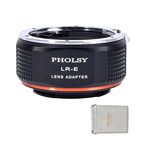 PHOLSY Objektivadapter Kompatibel mit Leica R Objektiv auf Sony E Kameragehäuse Adapter für Sony Alpha a7 a6000 a6300 a6500 a5000 a5100 NEX 7/6/5, NEX 5N 3N, a9 ii, a7S iii ii, a7R v iv iii ii, a7C von PHOLSY
