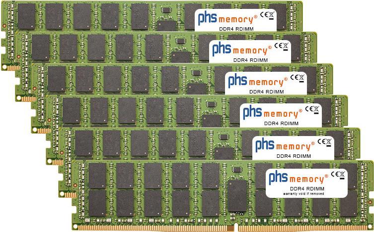 PHS-memory 192GB (6x32GB) Kit RAM Speicher f�r Apple MacPro7,1 (24-Core + 28-Core CPU) DDR4 RDIMM 2933MHz PC4-23400-R (SP336447) von PHS-memory