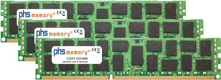 PHS-memory 96GB (3x32GB) Kit RAM Speicher f�r Dell PowerEdge T710 (5U) DDR3 RDIMM 1333MHz (SP148140) von PHS-memory