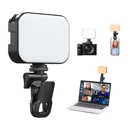 ULANZI VL100X Selfie Licht mit Clip, LED Videoleuchte mit 2000mAh Akku, Kamera Licht dimmbare 2500-6500K, CRI 95+, 3 Lichtmodi, Mini Videolicht für Handy, Tablet, iPad, Laptop, YouTube, TikTok von PICTRON