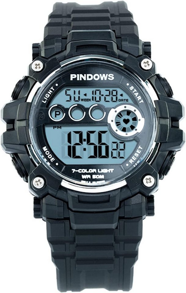 PINDOWS FüR MäNner Watch, mit wasserdichte Sport Outdoor Freizeit Multifunction von PINDOWS