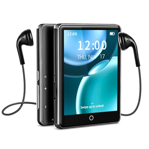 PINHUI 64 GB MP3 Player Bluetooth 5.3,Walkman 2,8-Zoll-Touchscreen Music Player für Sport mit Lautsprecher, UKW-Radio, Rekorder, Schrittzähler, Video, E-Book, TF-Karte erweiterbar auf bis zu 128 GB von PINHUI