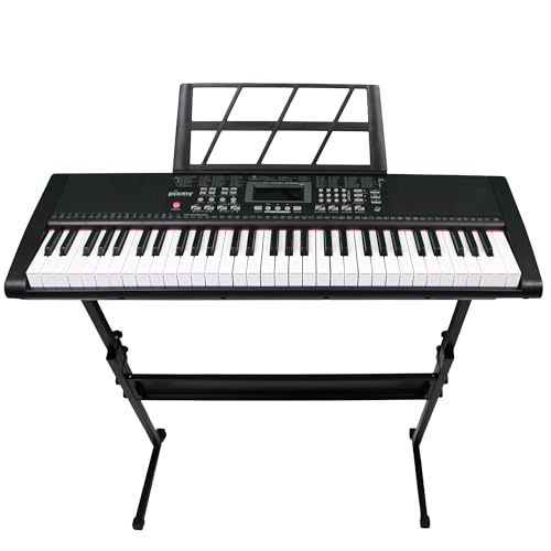 PIXMY - Tastatur - MP100 KOMPLETT - Keyboard Piano - 61Keys - Für Jung und Alt - Digitales Klavier - MP100-C von PIXMY