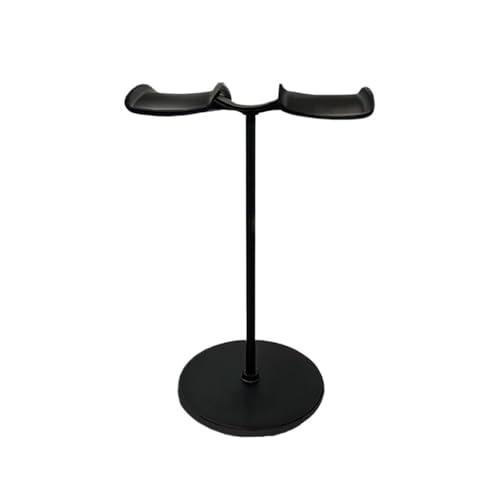 PJKHJUY Headset Stand 2Pc Kopfhörer Stand Spiel Kopfhörer Halter Mit Kopfhörer Und Hängendem Slot Metall Kopfhörer Halter Kopfhörer Stand (Silber)/Black von PJKHJUY